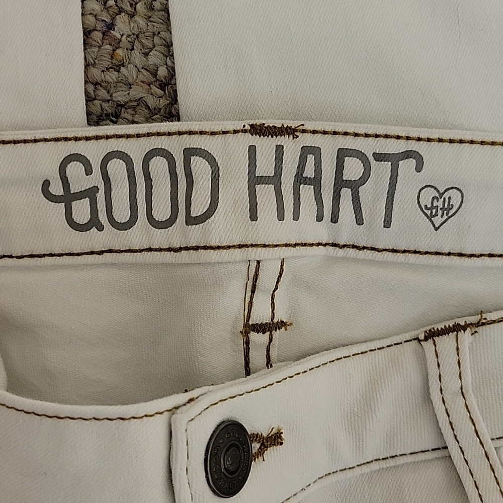 Good Hart From Matilda Jane Women's White Jeans Sz 10. Windsor Straight Crop - Picture 5 of 7